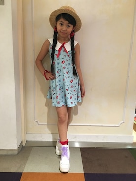 「アイテム（ワンピース/ドレス）」を使った、bloc_betty_OFFICIALさん（キッズ・133cm）の夏コーディネート