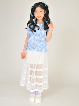 「子供服」｜bloc_betty_OFFICIALさん（キッズ・134cm）の夏コーディネート