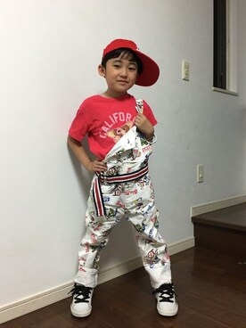 「BLOC（ブロック）のアイテム（トップス）」を使った、bloc_betty_OFFICIALさん（キッズ・115cm）の夏コーディネート