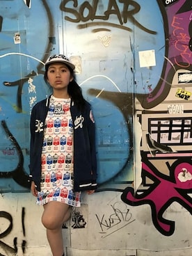 「BLOC（ブロック）のアイテム（ワンピース/ドレス）」を使った、bloc_betty_OFFICIALさん（キッズ・150cm）の夏コーディネート