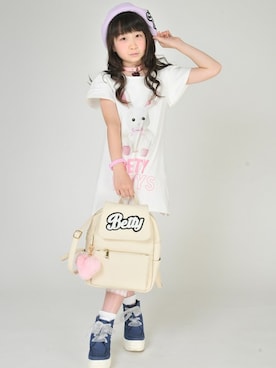 「アイテム（バッグ）」を使った、bloc_betty_OFFICIALさん（キッズ・138cm）の夏コーディネート