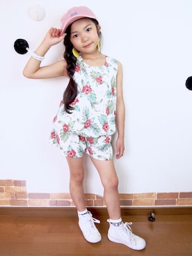 「BLOC（ブロック）のアイテム（トップス）」を使った、bloc_betty_OFFICIALさん（キッズ・120cm）の夏コーディネート