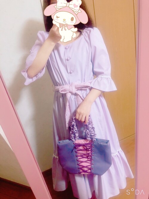プリンセスパフスリーブミディワンピースを使った人気ファッションコーディネート - WEAR
