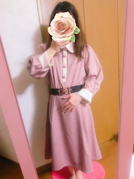 「axes femme POETIQUE（アクシーズファムポエティック）のアイテム（ワンピース/ドレス）」を使った、shoko⋈*｡ﾟさん（レディース・141cm）の秋コーディネート