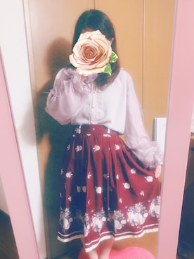 「axes femme POETIQUE（アクシーズファムポエティック）のアイテム（スカート）」を使った、shoko⋈*｡ﾟさん（レディース・141cm）の秋コーディネート