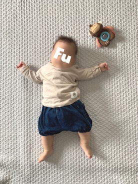 「ズリバイ」｜Fu◡̈⃝︎さん（キッズ・60cm）の秋コーディネート
