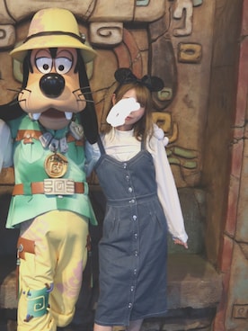 「kutir（クティール）のアイテム（ジャンパースカート）」を使った、かなちゃん☻さん（レディース・163cm）の秋コーディネート