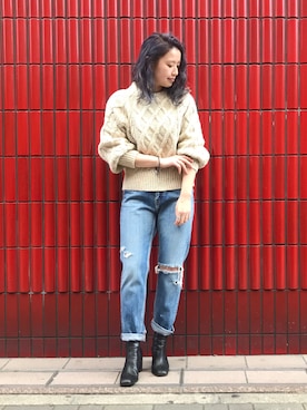 saori shikiさん（レディース・158cm）の冬コーディネート