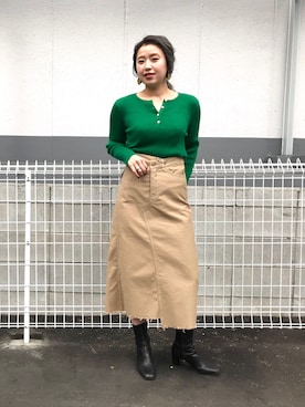 saori shikiさん（レディース・158cm）の冬コーディネート