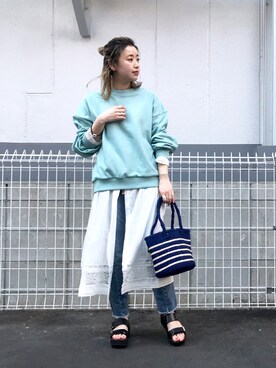 saori shikiさん（レディース・158cm）の春コーディネート