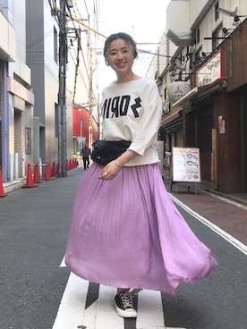 「ラベンダー」｜saori shikiさん（レディース・158cm）の春コーディネート