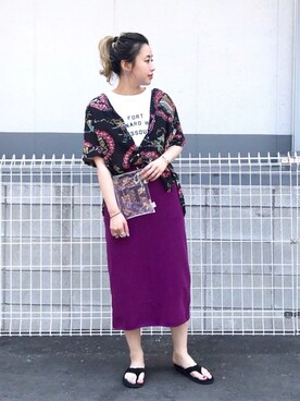 saori shikiさん（レディース・158cm）の夏コーディネート