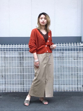 「CHEVRE（シェーブル）のアイテム」を使った、saori shikiさん（レディース・158cm）の夏コーディネート
