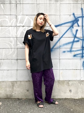 「AlexanderLeeChang（アレキサンダーリーチャン）のアイテム」を使った、saori shikiさん（レディース・158cm）の夏コーディネート