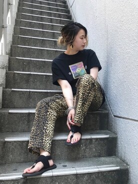 「SURROUND（サラウンド）のアイテム」を使った、saori shikiさん（レディース・158cm）の夏コーディネート