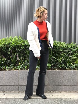 「Champion（チャンピオン）のアイテム（ブルゾン）」を使った、saori shikiさん（レディース・158cm）の秋コーディネート
