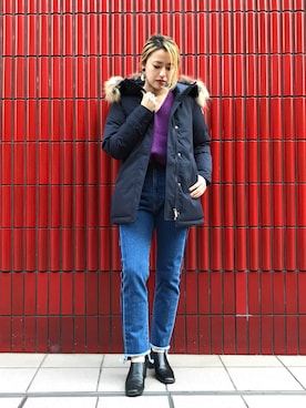 「Pyrenex（ピレネックス）のアイテム」を使った、saori shikiさん（レディース・158cm）の秋コーディネート