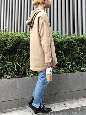 「VINTAGE（ヴィンテージ）のアイテム（ブーティ）」を使った、saori shikiさん（レディース・158cm）の秋コーディネート