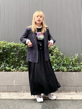 「Steven Alan（スティーブンアラン）のアイテム（ジャケット/アウター）」を使った、saori shikiさん（レディース・158cm）の冬コーディネート
