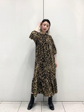 「SUPERTHANKS」｜「アイテム（アクセサリー）」を使った、saori shikiさん（レディース・158cm）の冬コーディネート
