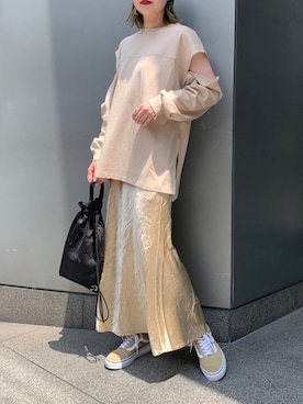 「Various Timeless Arts（ヴァリアスタイムレスアーツ）のアイテム」を使った、saori shikiさん（レディース・158cm）の夏コーディネート