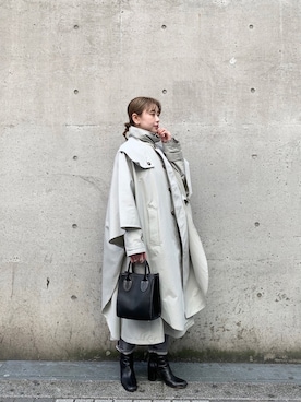 「モノートーン」｜saori shikiさん（レディース・158cm）の冬コーディネート