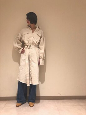 「アイテム（シャツワンピース）」を使った、まっしーさん（レディース・170cm・20代）の冬コーディネート