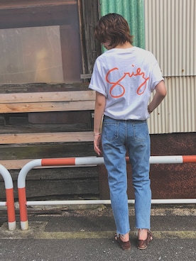 「GRIEZ（グリーズ）のアイテム」を使った、まっしーさん（レディース・170cm）の夏コーディネート