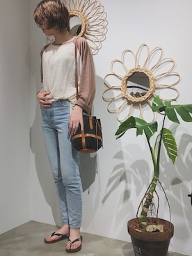 「ROLLA'S（ローラス）のアイテム」を使った、まっしーさん（レディース・170cm）の夏コーディネート