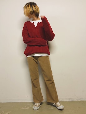 「シロティシャツ」｜まっしーさん（レディース・170cm）の秋コーディネート
