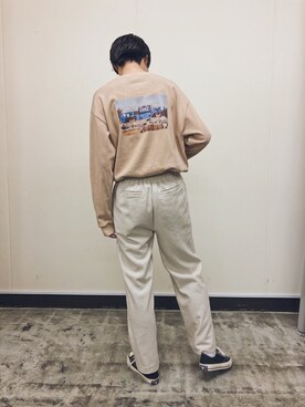 「CONVERSE（コンバース）のCANVAS ALL STAR J OX   J　32167431（スニーカー）」を使った、まっしーさん（レディース・170cm）の冬コーディネート