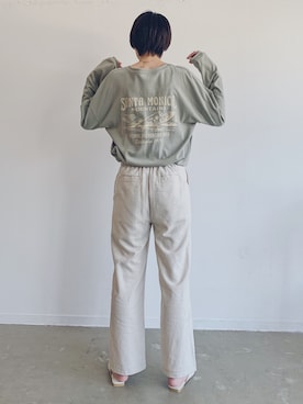 「Auntie Rosa Holiday（アンティローザホリデー）のアイテム（その他パンツ）」を使った、まっしーさん（レディース・170cm）の春コーディネート