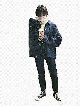 「YARD PLUS（ヤードプリュス）のアイテム（ジャケット/アウター）」を使った、まっしーさん（レディース・170cm）の春コーディネート