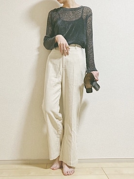 「アイテム（キャミソール）」を使った、まっしーさん（レディース・170cm）の春コーディネート