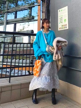 「STUNNING LURE（スタニングルアー）のアイテム（ノーカラーコート）」を使った、osamidさん（レディース・168cm）の冬コーディネート