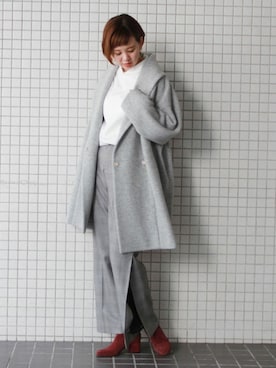 「コクーンコート」｜Reimiさん（レディース・170cm）の秋コーディネート