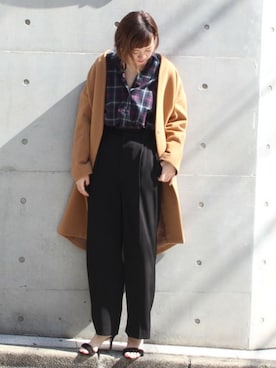 「アイテム（その他アウター、イエロー系）」を使った、Reimiさん（レディース・170cm）の秋コーディネート