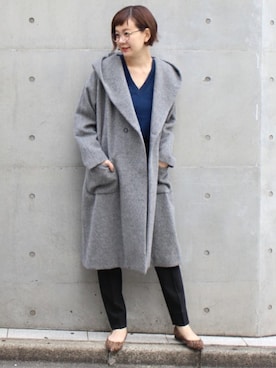 L'ESSAGE JOURNAL STANDARD アルパカ コート journal standard L'essage コート アウター バックサテン