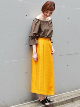 「OKIRAKU（オキラク）のアイテム」を使った、Reimiさん（レディース・170cm）の冬コーディネート