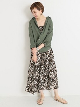 「アイテム（ビーチサンダル）」を使った、Reimiさん（レディース・170cm）の春コーディネート