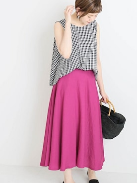 「COTTO（コトゥー）のアイテム」を使った、Reimiさん（レディース・170cm）の夏コーディネート