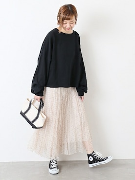 「ドット柄」｜Reimiさん（レディース・170cm）の夏コーディネート