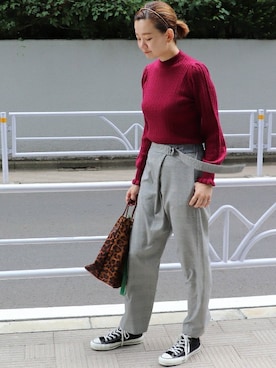 「ベルト付き」｜Reimiさん（レディース・170cm）の秋コーディネート