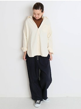 「WHITE LINE（ホワイトライン）のアイテム」を使った、Reimiさん（レディース・170cm）の秋コーディネート