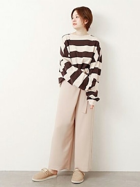 「アイテム（スリッポン）」を使った、Reimiさん（レディース・170cm）の夏コーディネート