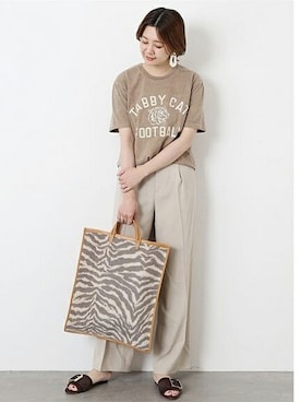 「MIXTA（ミクスタ）のアイテム」を使った、Reimiさん（レディース・170cm）の夏コーディネート