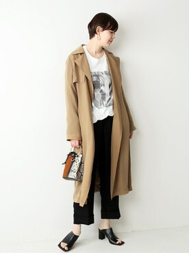 「journal standard L'essage（ジャーナルスタンダードレサージュ）のアイテム（トレンチコート）」を使った、Reimiさん（レディース・170cm）の春コーディネート