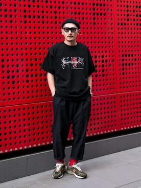 「アイテム（ニットキャップ/ビーニー）」を使った、akustoさん（メンズ・172cm・20代）の夏コーディネート