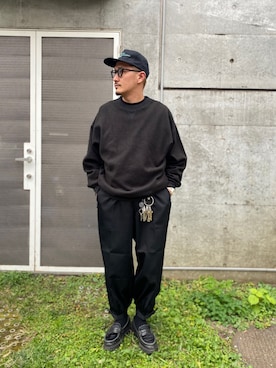 「APPLEBUM」｜「アイテム（帽子）」を使った、akustoさん（メンズ・172cm）の秋コーディネート