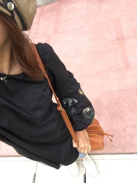 「WEGO（ウィゴー）のWEGO/マリンキャップ（キャスケット）」を使った、mamena♪さん（レディース・163cm）の春コーディネート